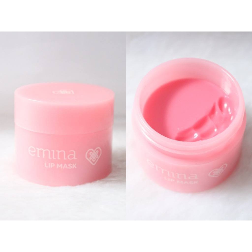 Emina Lip Mask 9 g Masker Perawatan Bibir Lembab Rumah Cantik 354 Pelembab Bibir Pecah Kering