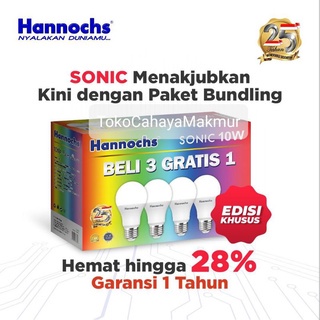 PAKET ISI 4Pcs Lampu Bohlam LED Sonic 6w,10w,13w Hannochs 1 DUS 20Kotak 80Pcs