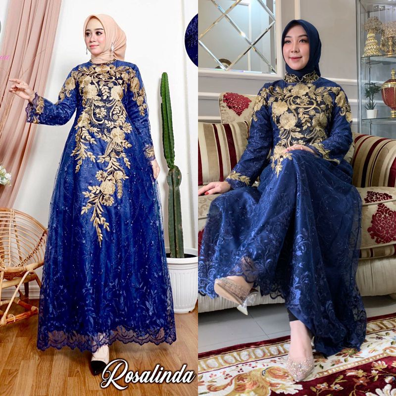 AK - GAMIS ROSALINDA ORIGINAL LALUNA ORIGINAL PELANGI JAYA DRESS MEWAH GAMIS PESTA GAMIS MODERN GAMI
