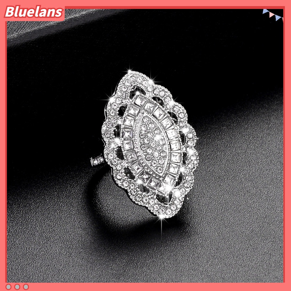 Cincin Bentuk Marquise Aksen Berlian Imitasi Untuk Wanita