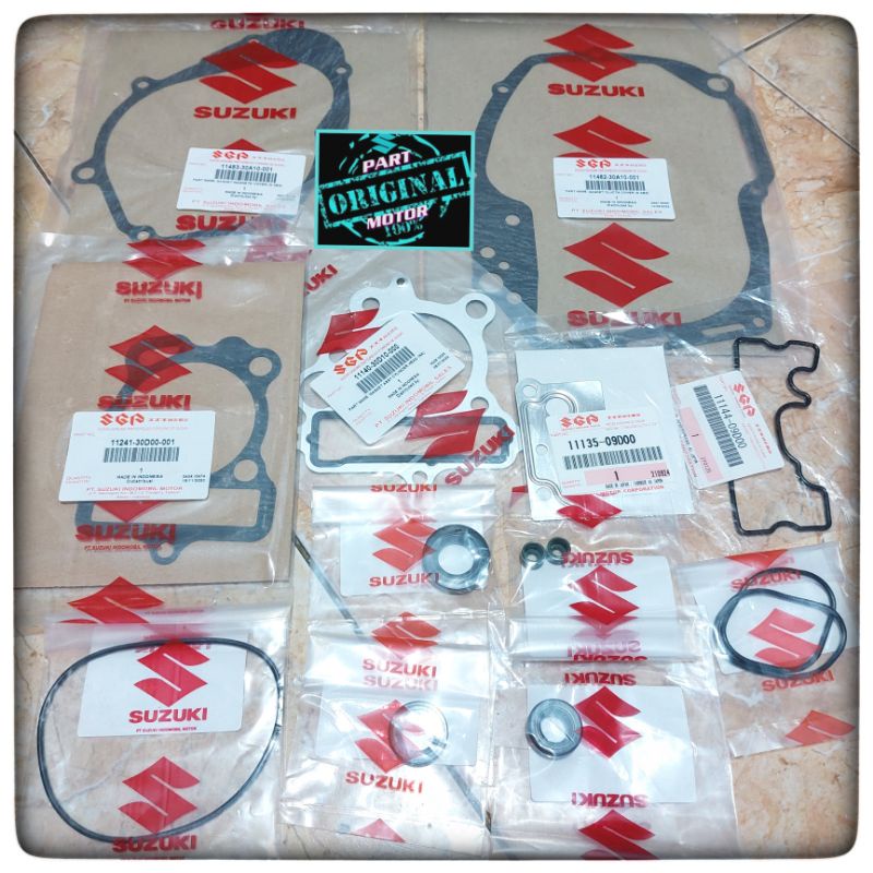 Paking perpak blok seher kopling magnet seal sil engkol operan tutup klep full 1set shogun 110 R NEW