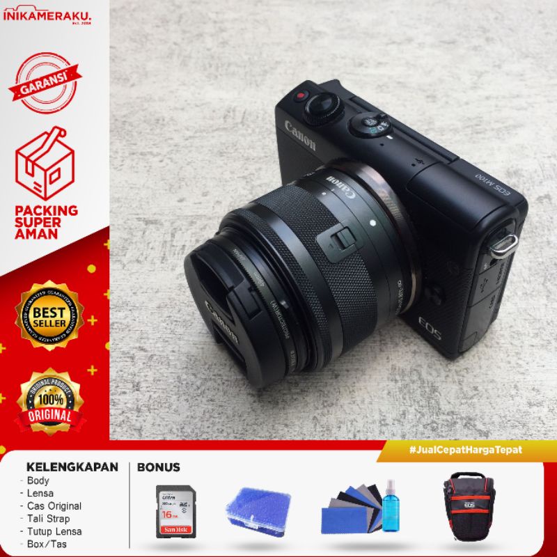 [Mirrorless Terlaris] Canon Mirrorless M100 Wi-Fi (Free Aksesoris Kamera)