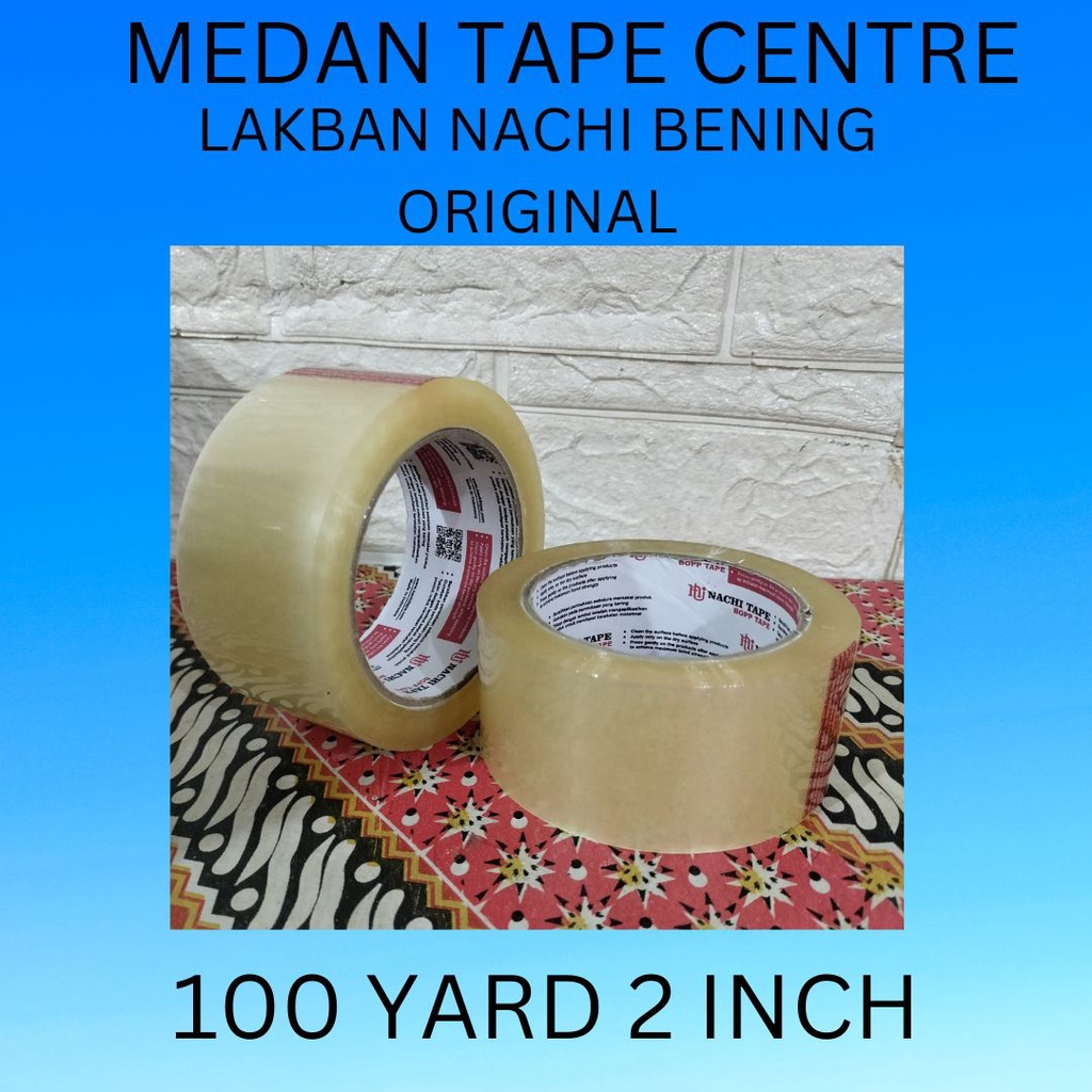 

Lakban Nachi ORIGINAL Bening 2inch x 100 yard / Lakban Isolasi Tape Nachi Bening 1 DUS(72 PCS)