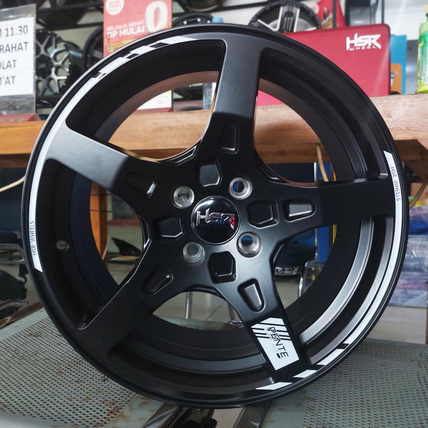 VELG MOBIL PALANG 5 RING 16 SINGLE PCD 4X100 BLACK R16 HSR YARIS JAZZ BRIO