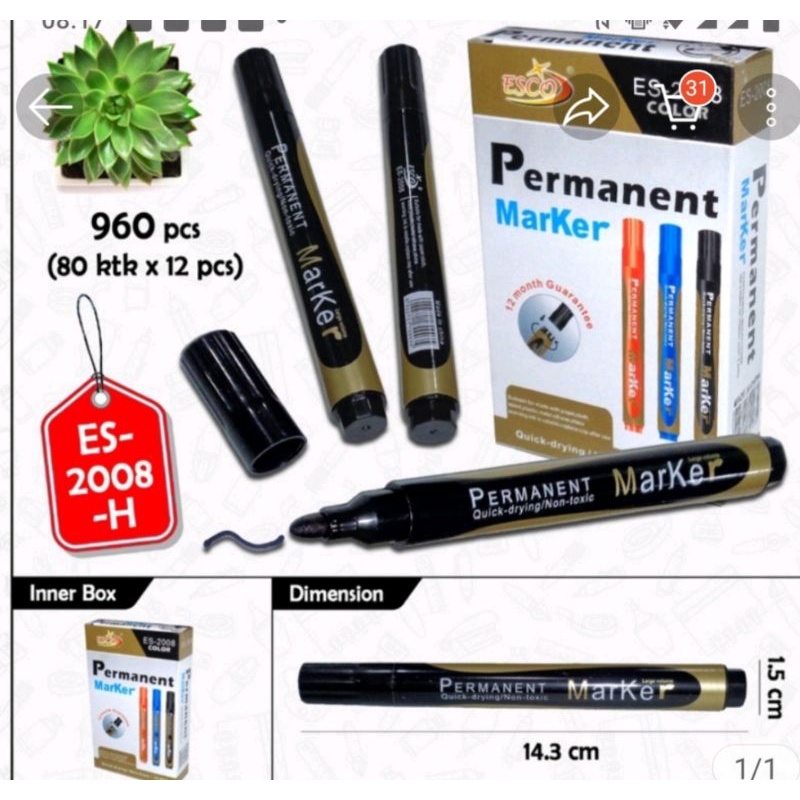 

shineholic⚡Spidol Marker Permanent