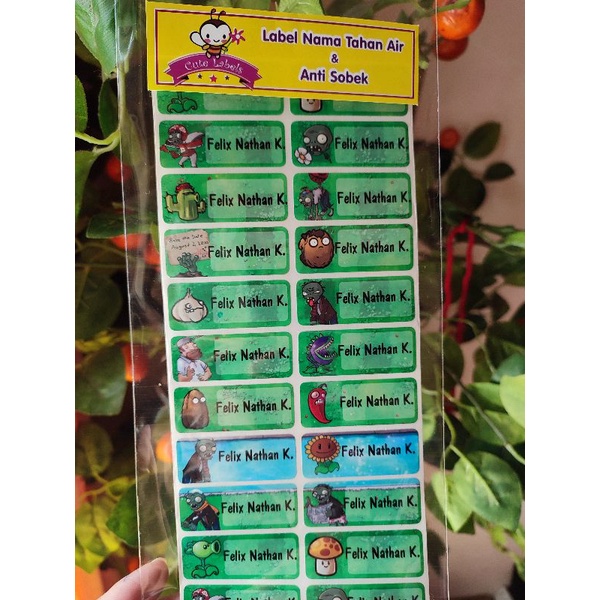 

Label atau sticker nama cute label tahan air anti sobek