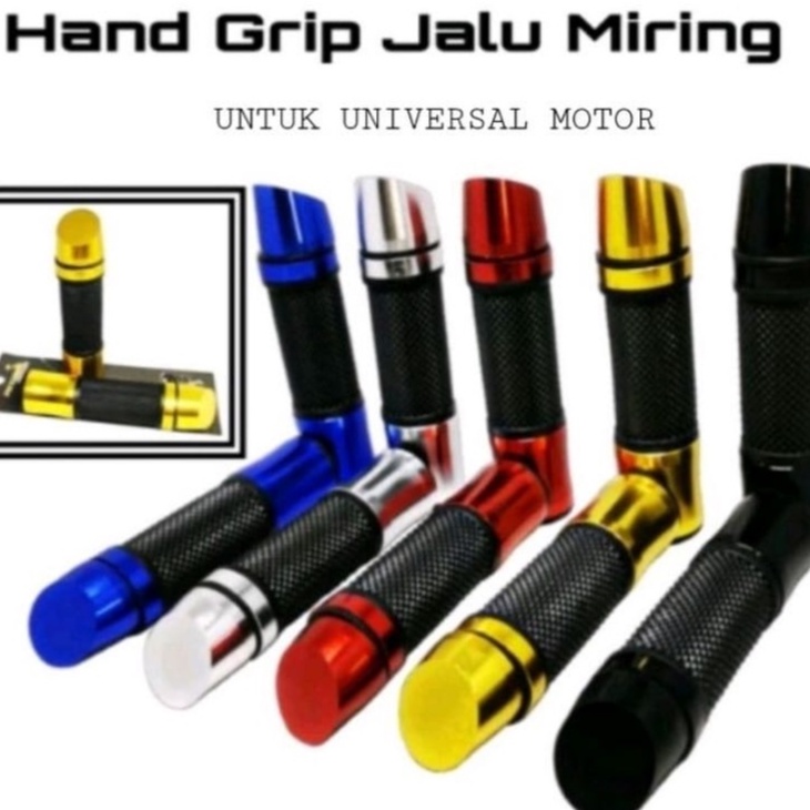 sepasang grip plus jalu miring cnc handgrip jalu miring grip jalu cnc universal bisa untuk semua motor