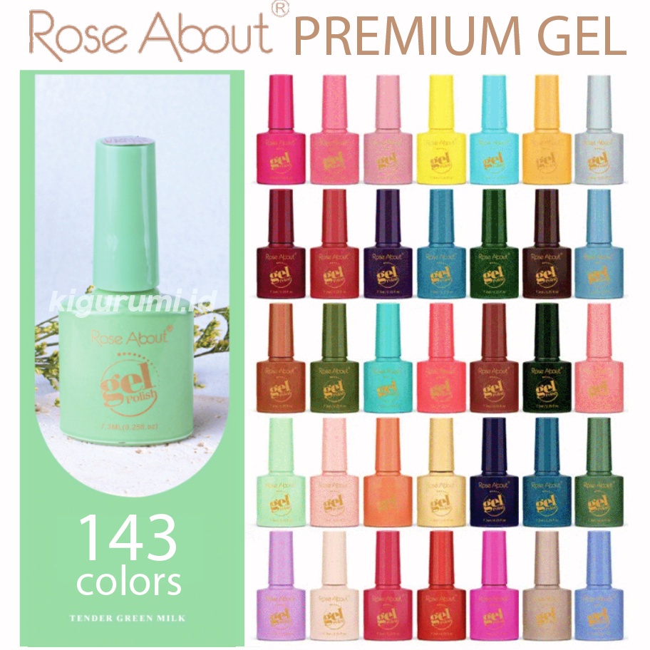 (146-226) ROSE ABOUT Kutek Premium Naked Ice Cream Gel Halal 7.3 ml Cat Kuku UV Polish  Peel Off KU045