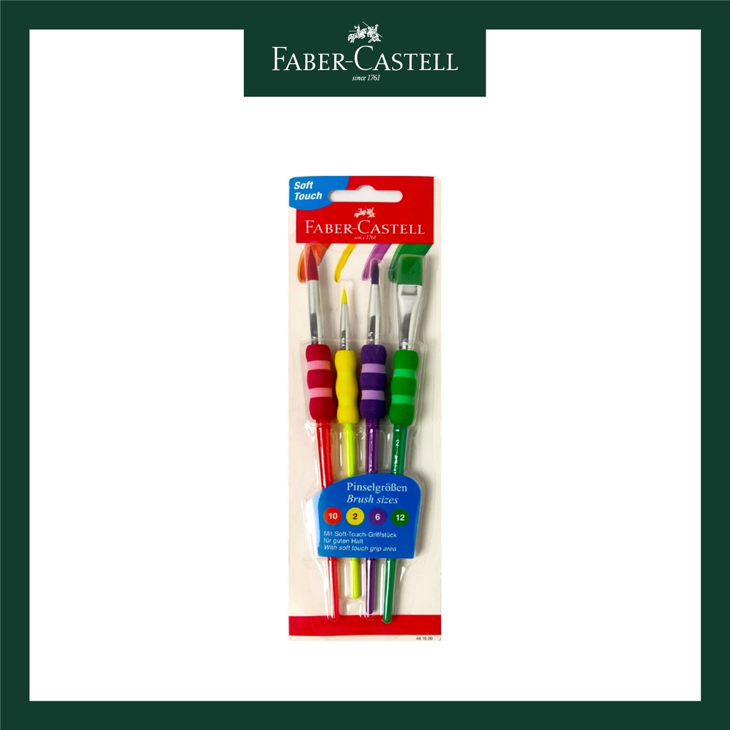 

RK Kuas Lukis Faber Castell Set 4 / Grip Brush Kuas Set 4 Pastel & Colours