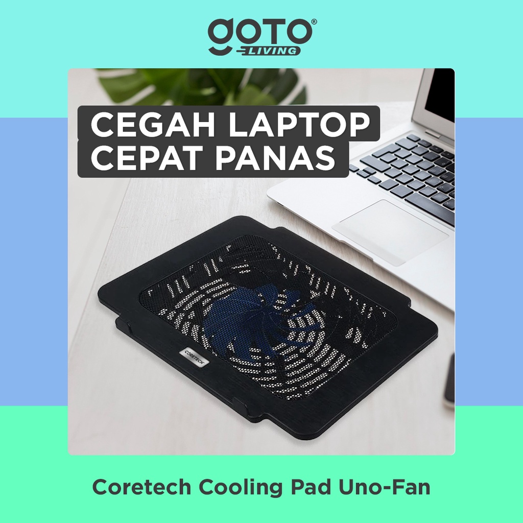 Coretech Unofan Cooling Pad Kipas Fan Pendingin Laptop Portable