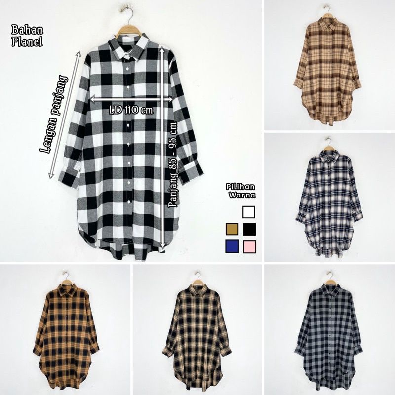 MIDIDRES  FLANEL OVERSIZE BUSUI WHUDU FRENDLY