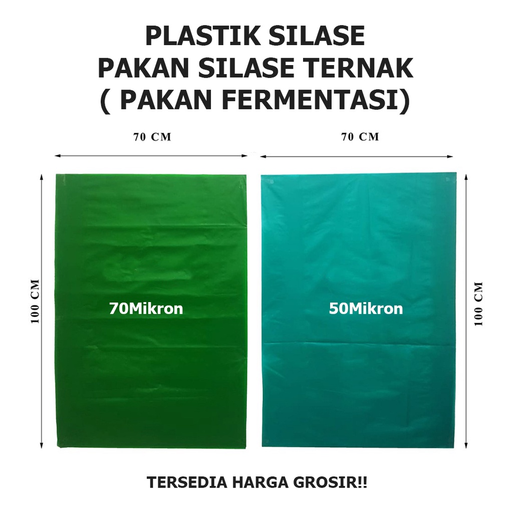 Grosir Plastik Silase Fermentasi Pakan Ternak 50 &amp; 70 Mikron - Best Seller Tebal Berkualitas