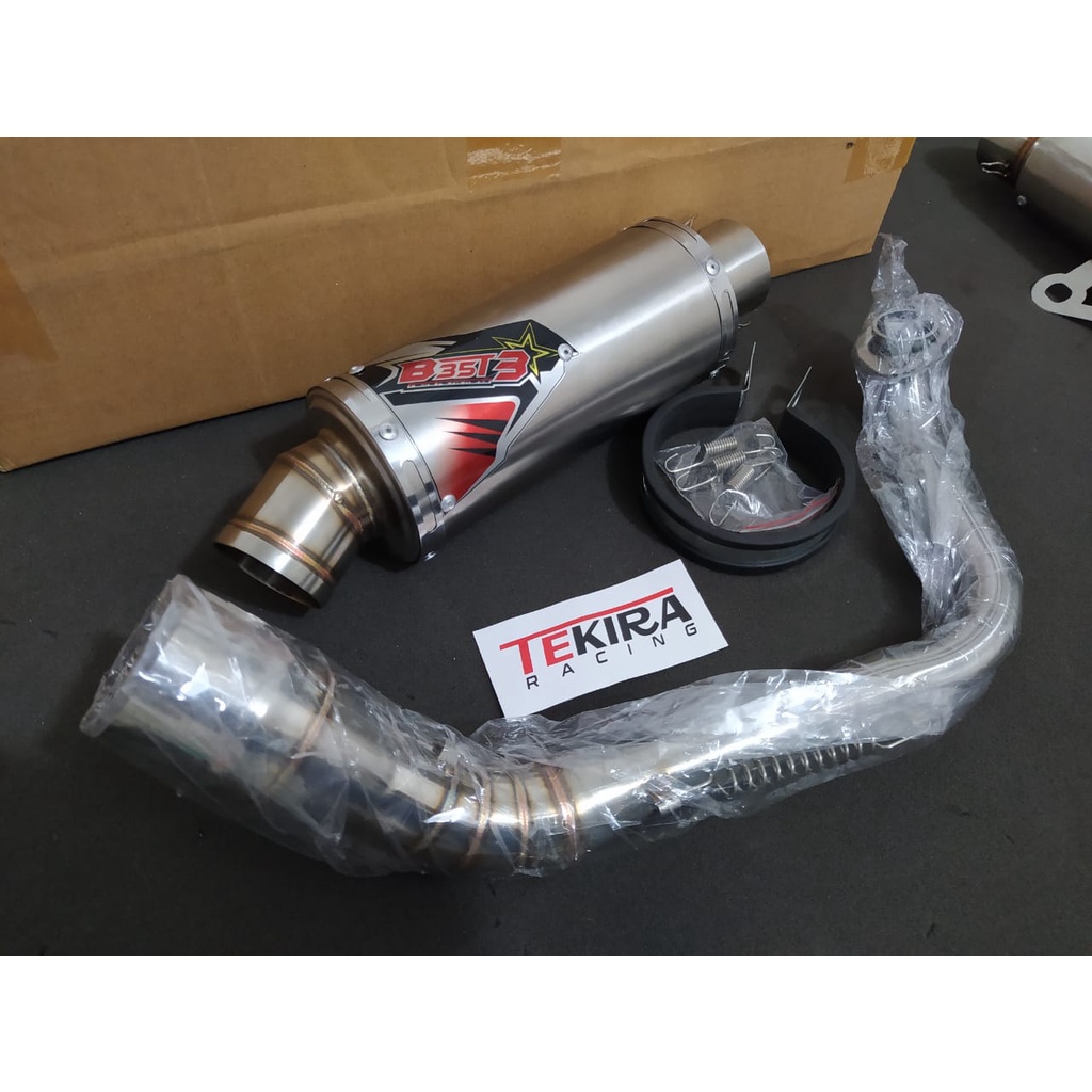 Knalpot Best3 Bulat Short Pcx Adv Vario 160 150 125 110 New Keyless Led Fi Techno Bohlam Beat Deluxe