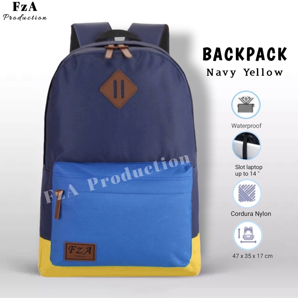 FzA Official - Tas Ransel Punggung Distro Casual Pria Wanita / Tas Ransel Laptop Backpack Original - NYSL