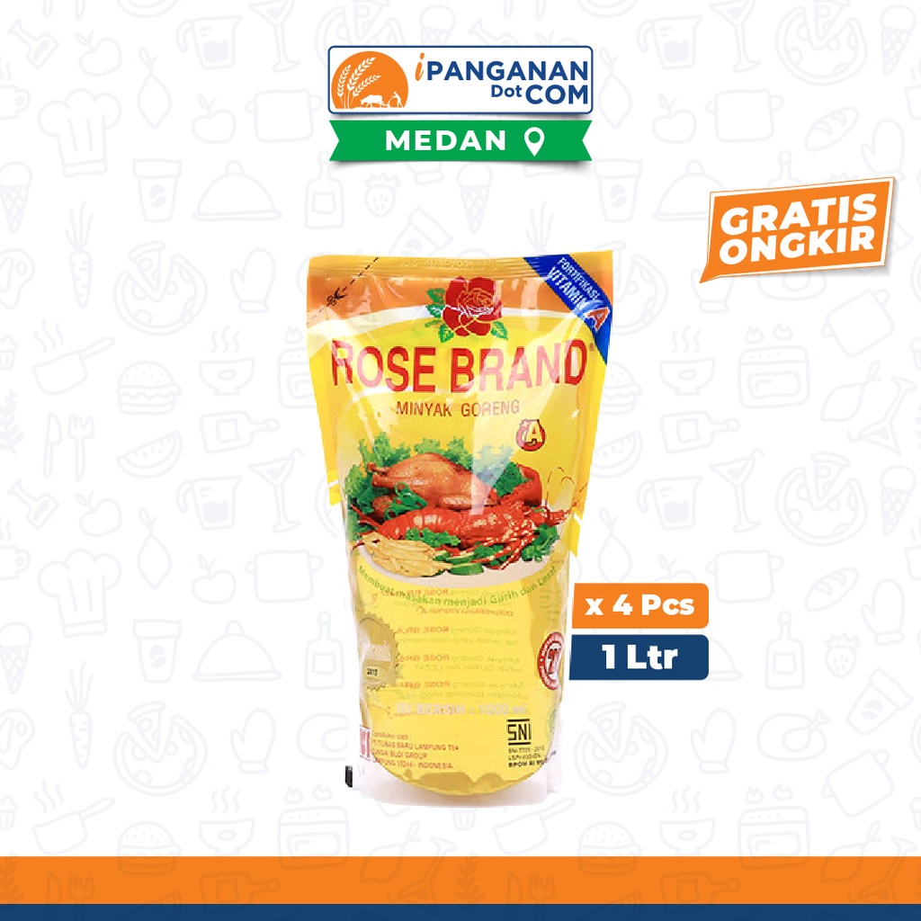 

Rose Brand Minyak Goreng 1L x 4 Pack [Gratis Ongkir] - Mdn