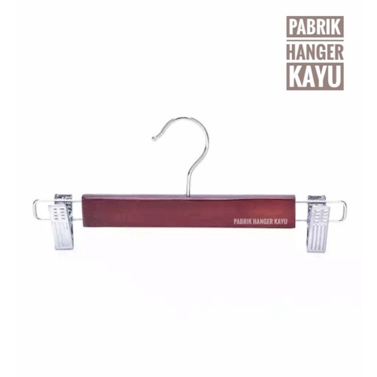 HANGER JEPIT CELANA 12PCS COKELAT