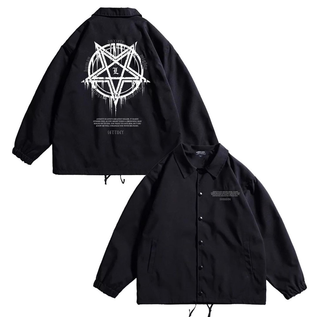 LETTUCY - JAKET COACH MOTIF DARK PENTAGRAM