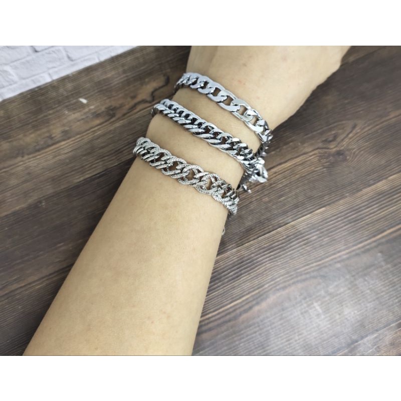 Fifi Fashion Gelang Rodium Import Premium Model Perhiasan Lapis Silver GR001