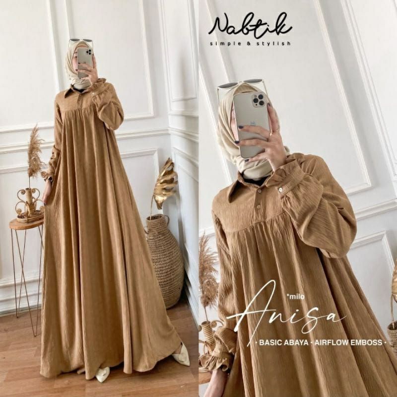 [Fashion Muslim] Gamis ARISA dan Mola Crinkle | dress maxy kekinian terbaru