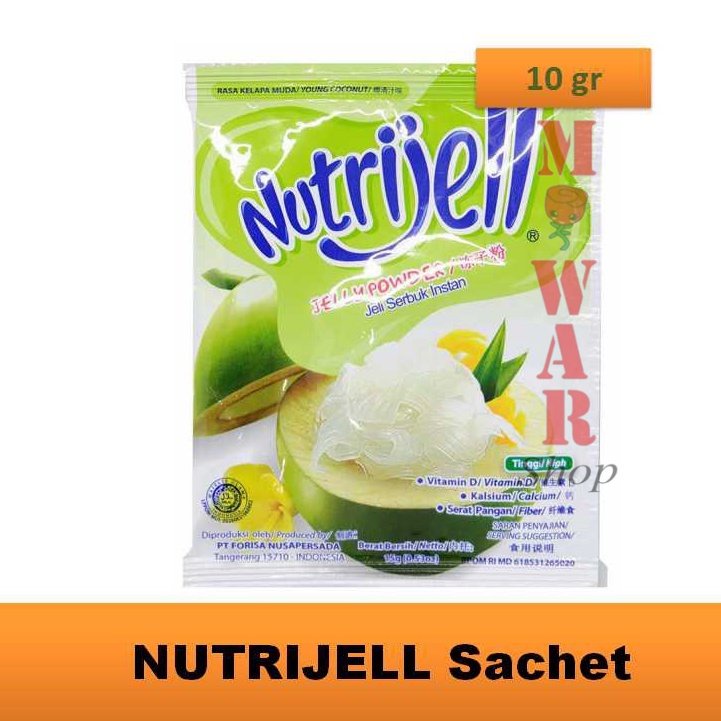 

(10 gr) NUTRIJELL Agar - Agar Jelly Rasa Kelapa Muda Serut Nutrijell Aneka Rasa Untuk Kopyor