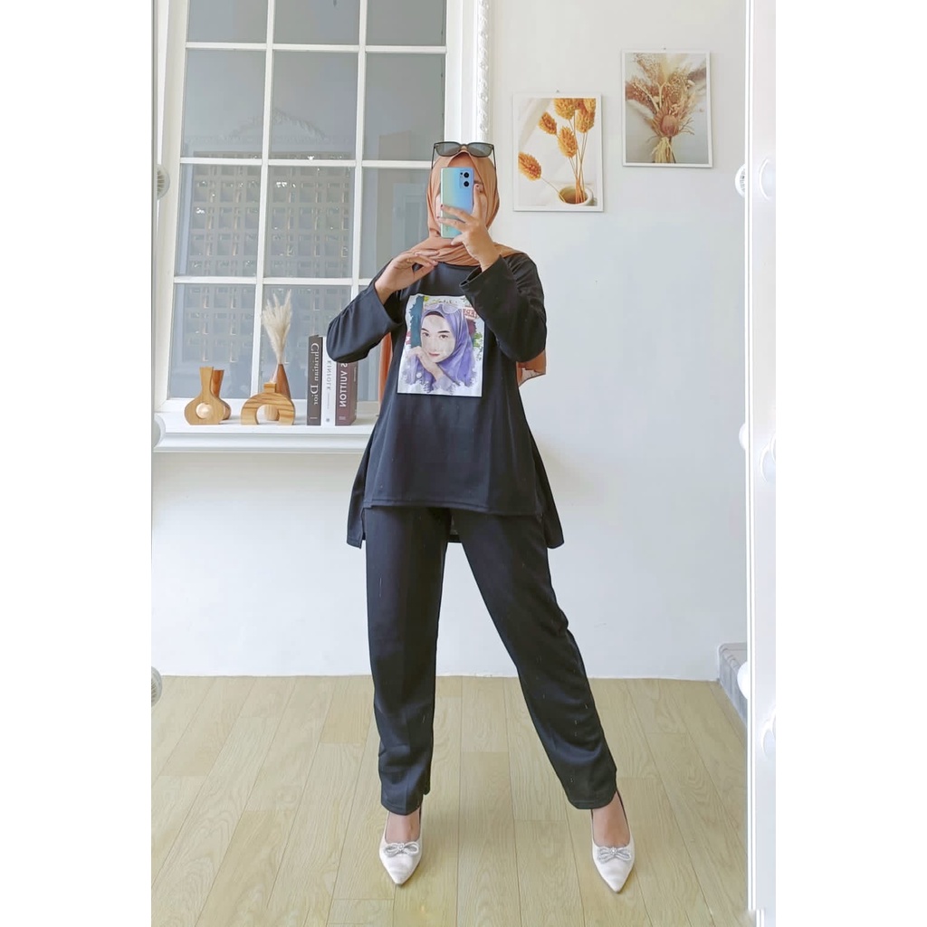 ONE SET VIRAL WANITA / SETELAN WANITA VIRAL / SETCEL WANITA VIRAL / OVERSIZE WANITA / SETCEL VOXY KNIT PREMIUM