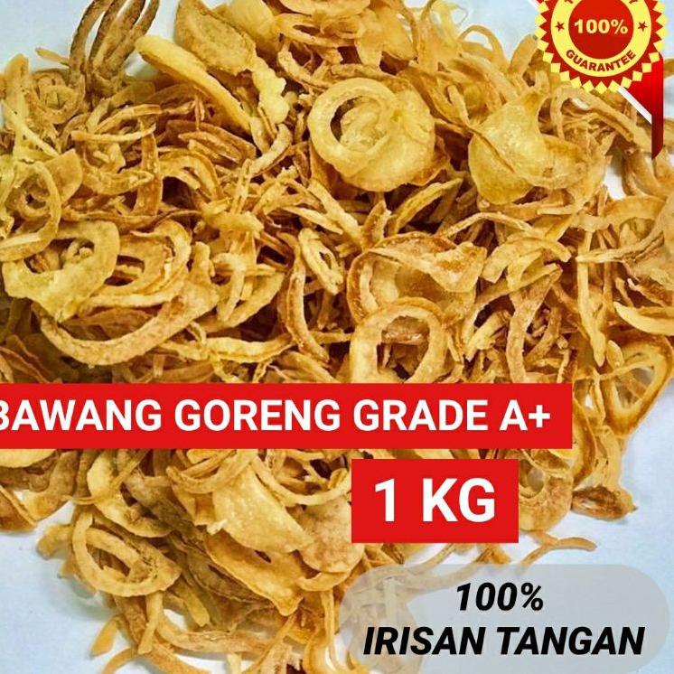 

ARTU0g0F--Bawang Goreng Grade A+ Asli Murni Brebes 1KG (irisan tangan) / Bawang Brebes
