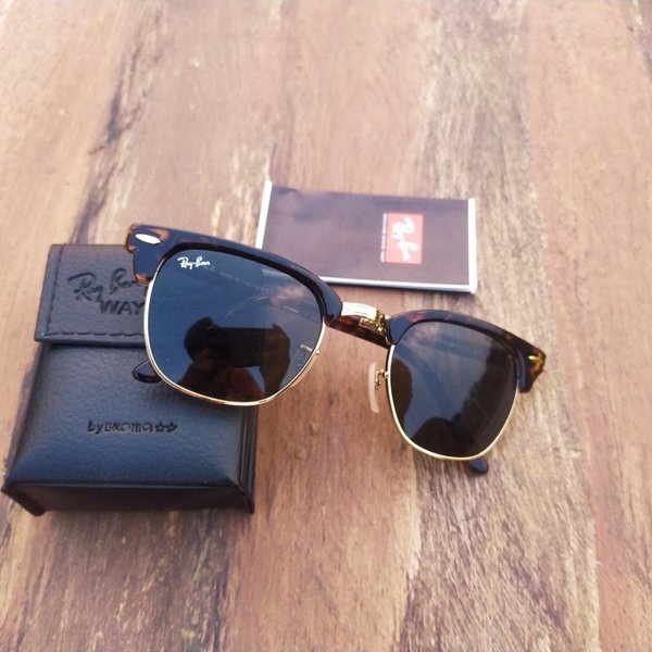 Kacamata RayBan ClubMaster Folding Lipat 2176 Leopard Sunglasses -