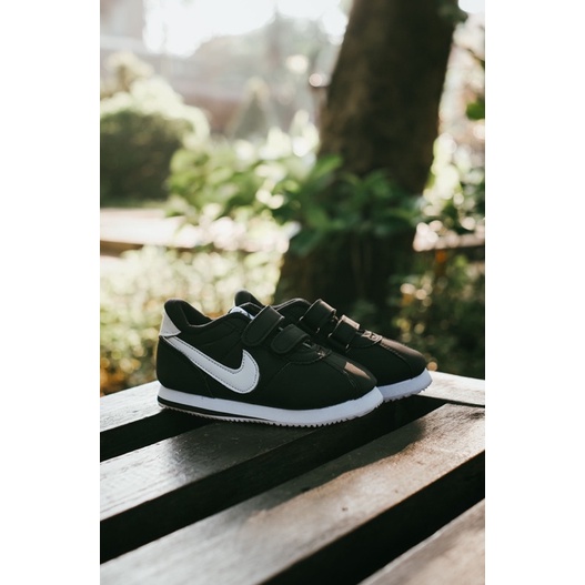 Sepatu Anak Nike Cortez Hitam Putih
