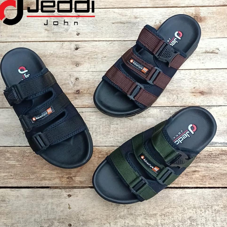 JEDDI [SANDAL GNG BROMO 403] Sandal Gunung Pria Outdoor/ Sepatu Sendal Pria Mirip Adinova ◦ BEJ.18Oc
