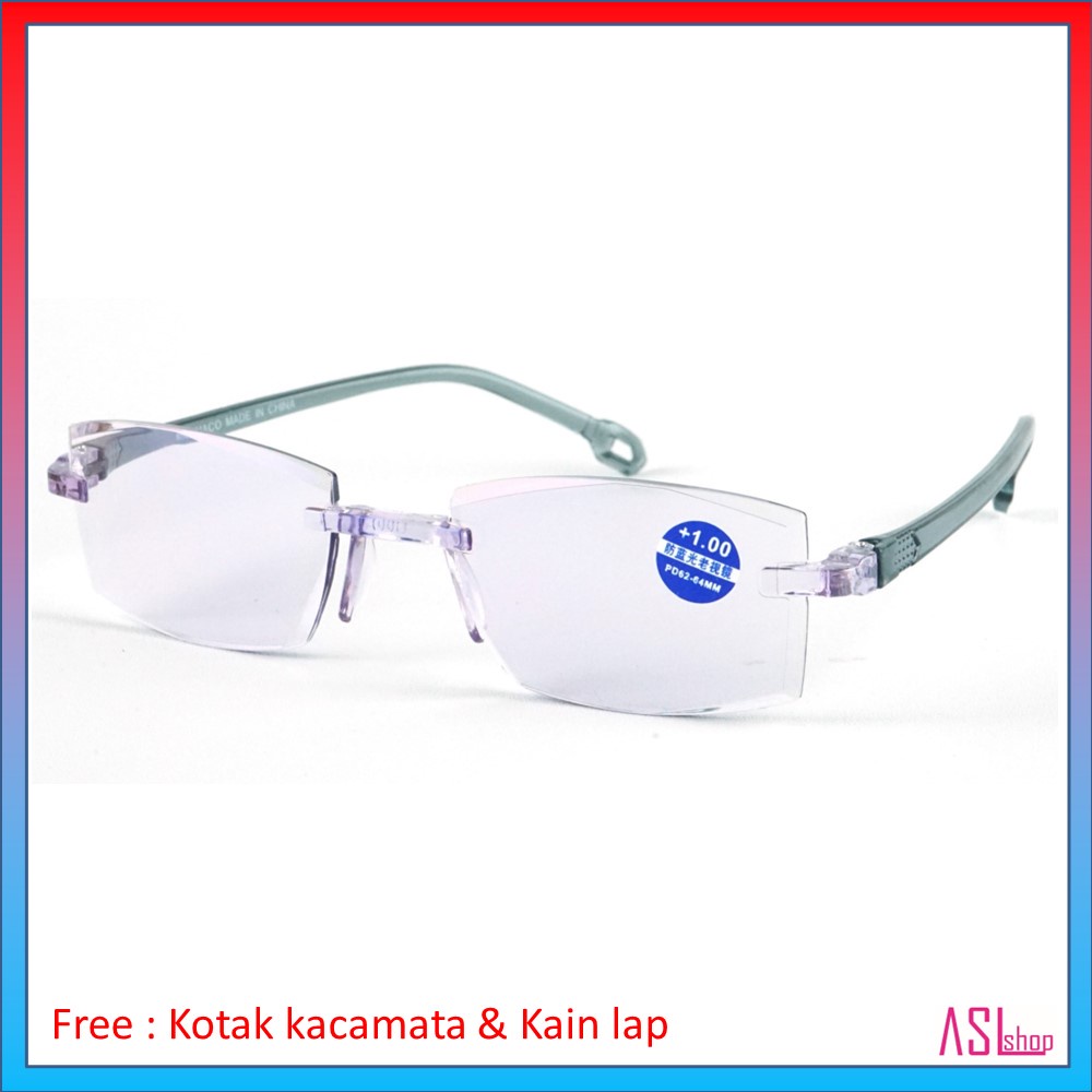 FRAME KACAMATA KHUSUS BACA (TC224AB) LENSA BLUERAY/BLUECUT