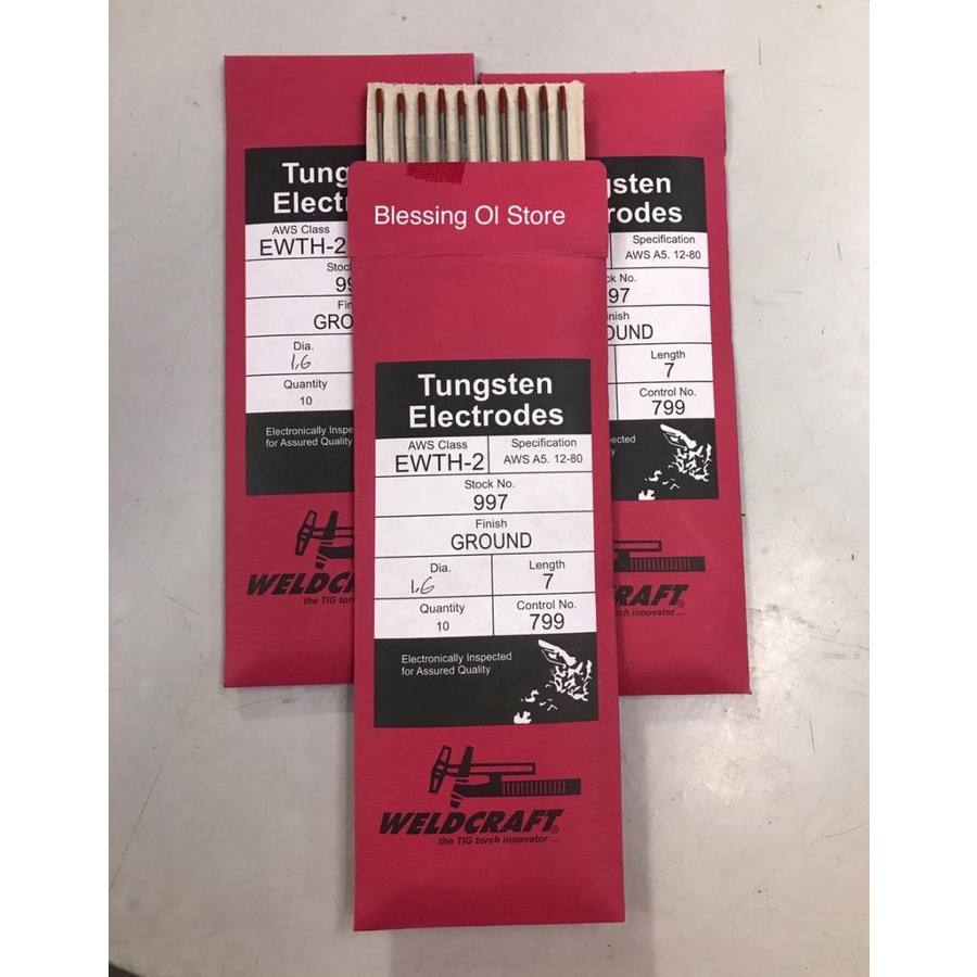 TUNGSTEN ELECTRODES LAS ARGON WELDCRAFT
