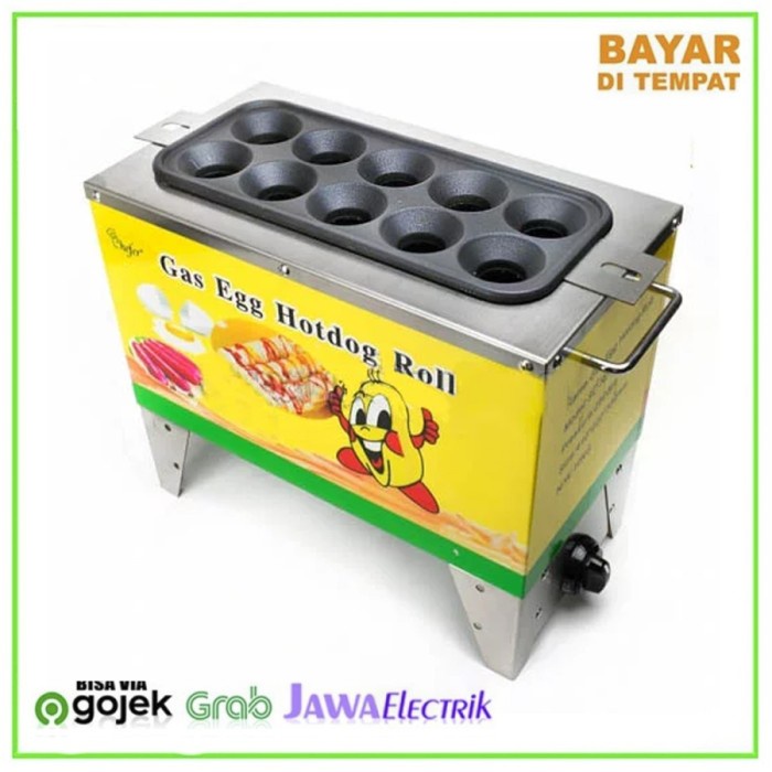 Sostel Chefer Gas Egg Hotdog Roll Panggangan Sosis Telur Sostel 10 Lubang