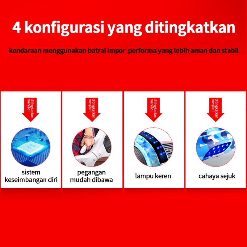 Terbaru Smart Balance Wheel / Smart Balance Hover Board Hoverboard 8 Inch / segway  - GRATIS 6 set alat pelindung