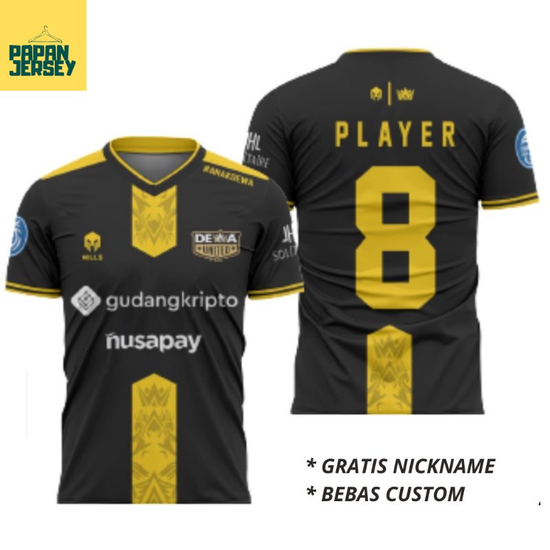 JERSEY DEWA UNITED LIGA BRI INDONESIA TERBARU 2022/2023. KAOS BOLA
