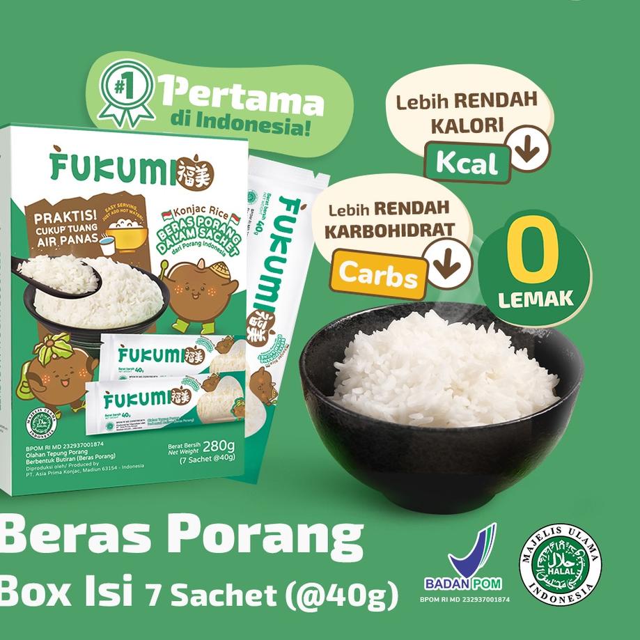 

Terbaru dan terlaris Fukumi Beras Shirataki Porang Diet Rendah Kalori Sachet Box / Konjac Konnyaku Low Calorie Carbohidrat Carb Rice !
