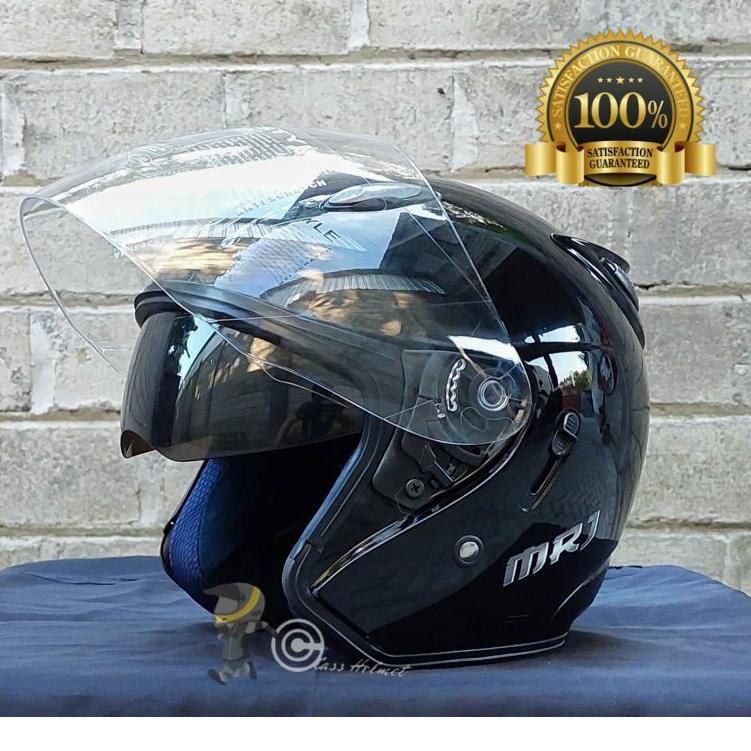 "EU.18Oc22d" HELM MOTOR DEWASA HALFFACE SNI CENTRO MRJ DOUBLE VISOR ORIGINAL [Bukan INK KYT GMT] ONG