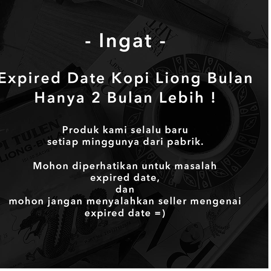 

FRESHH ♛ Kopi Liong Bulan Plus Gula isi 20 Sachet @28gr Kopi Legend Bogor$