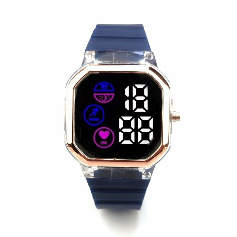 Jam Tangan Rubber Digital Led Pria Wanita Terlaris Fashion