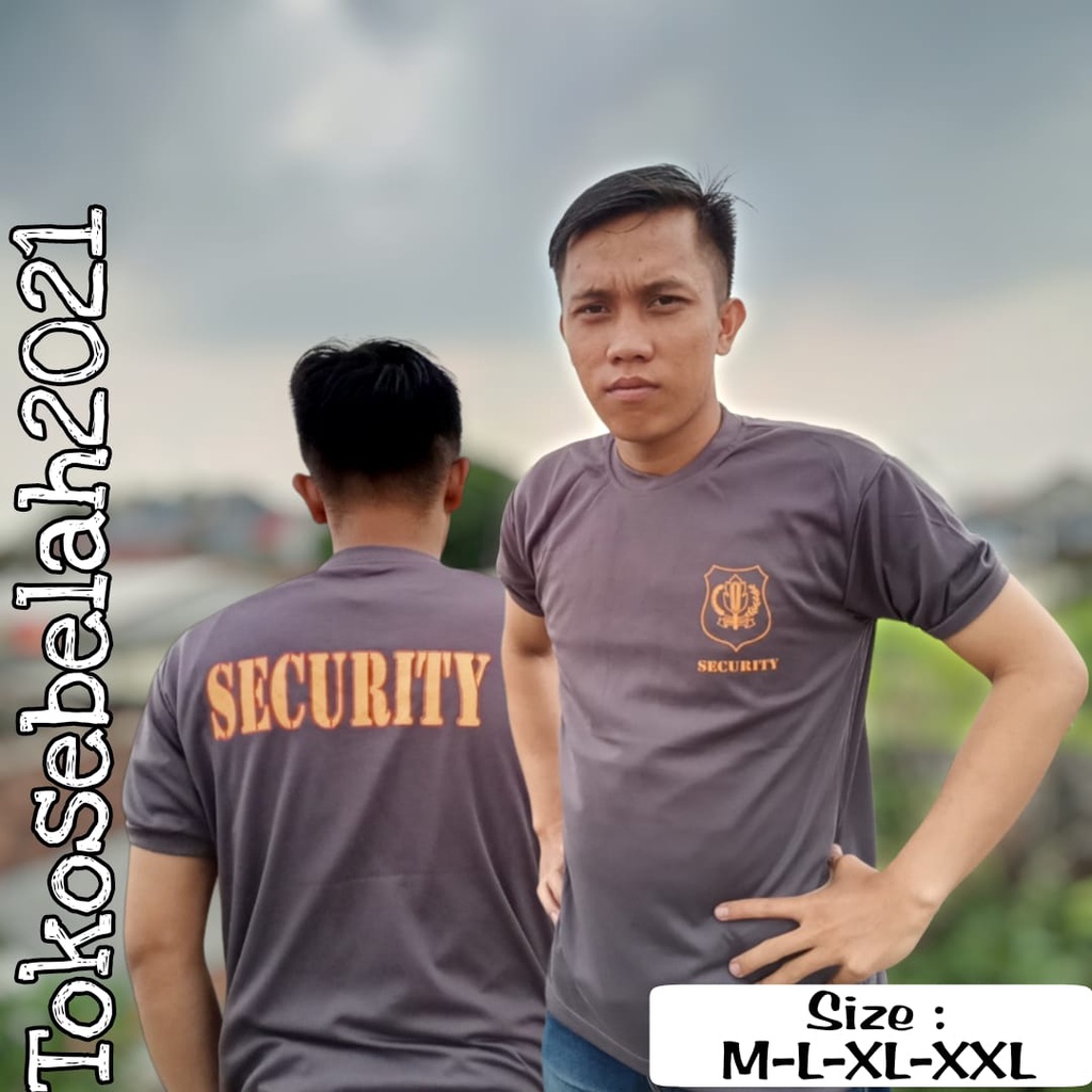 Security Satpam Kaos Security Terbaru Kaos Dalaman Satpam Coklat Baju Kaos Satpam Terbaru Lengan