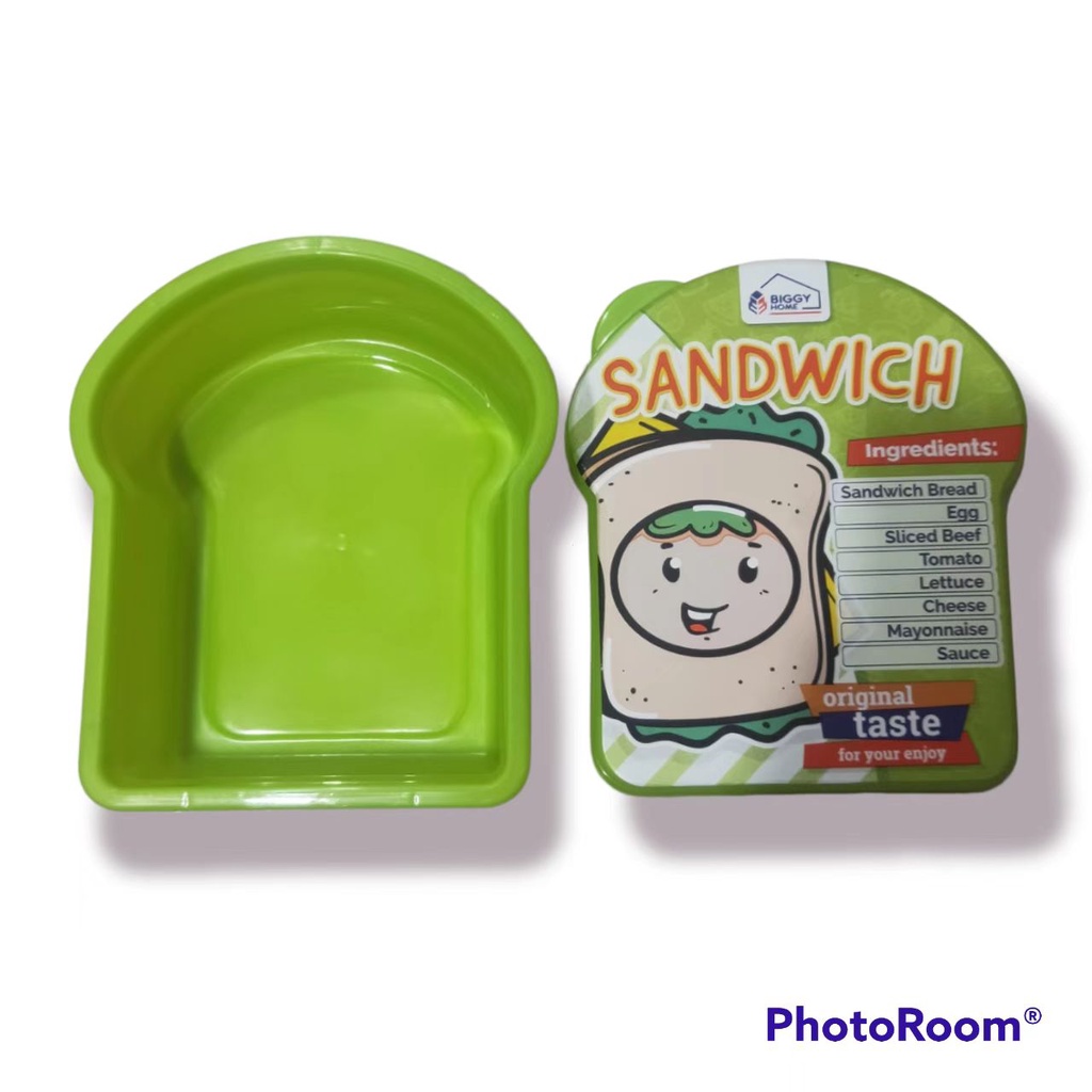 Lunch Box BREAD / Kotak Box Roti Sandwich / Tempat Bekal Makanan Serbaguna Murah / Kado Souvenir Ulang tahun biggy