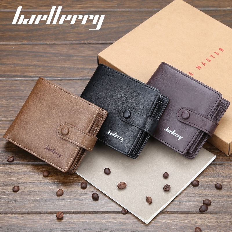 BAELLERRY D1305 Dompet Pria Bahan Kulit PU Leather Premium WATCHKITE WKOS