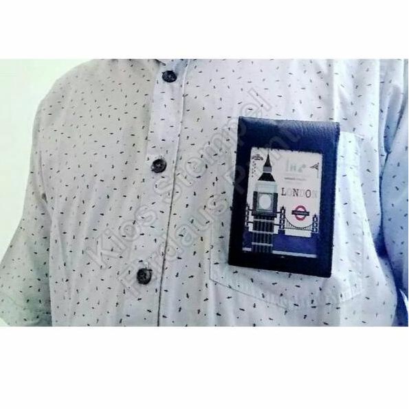 

SAOS Tempat id card name tag kulit sintetis magnet saku 994HAGH