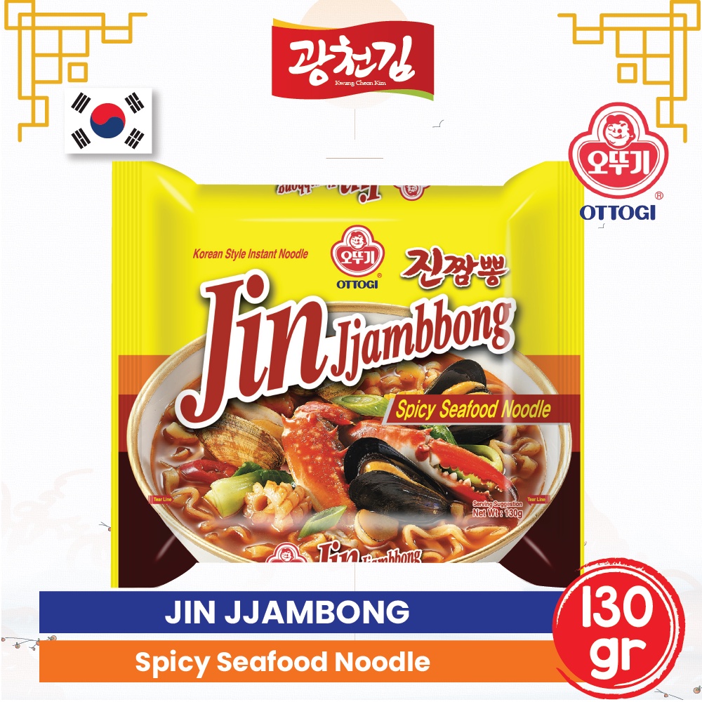 

KC. OTTOGI JIN JJAMBBONG 130G / SPICY SEAFOOD RAMEN NOODLE/MIE KOREA (NON HALAL)