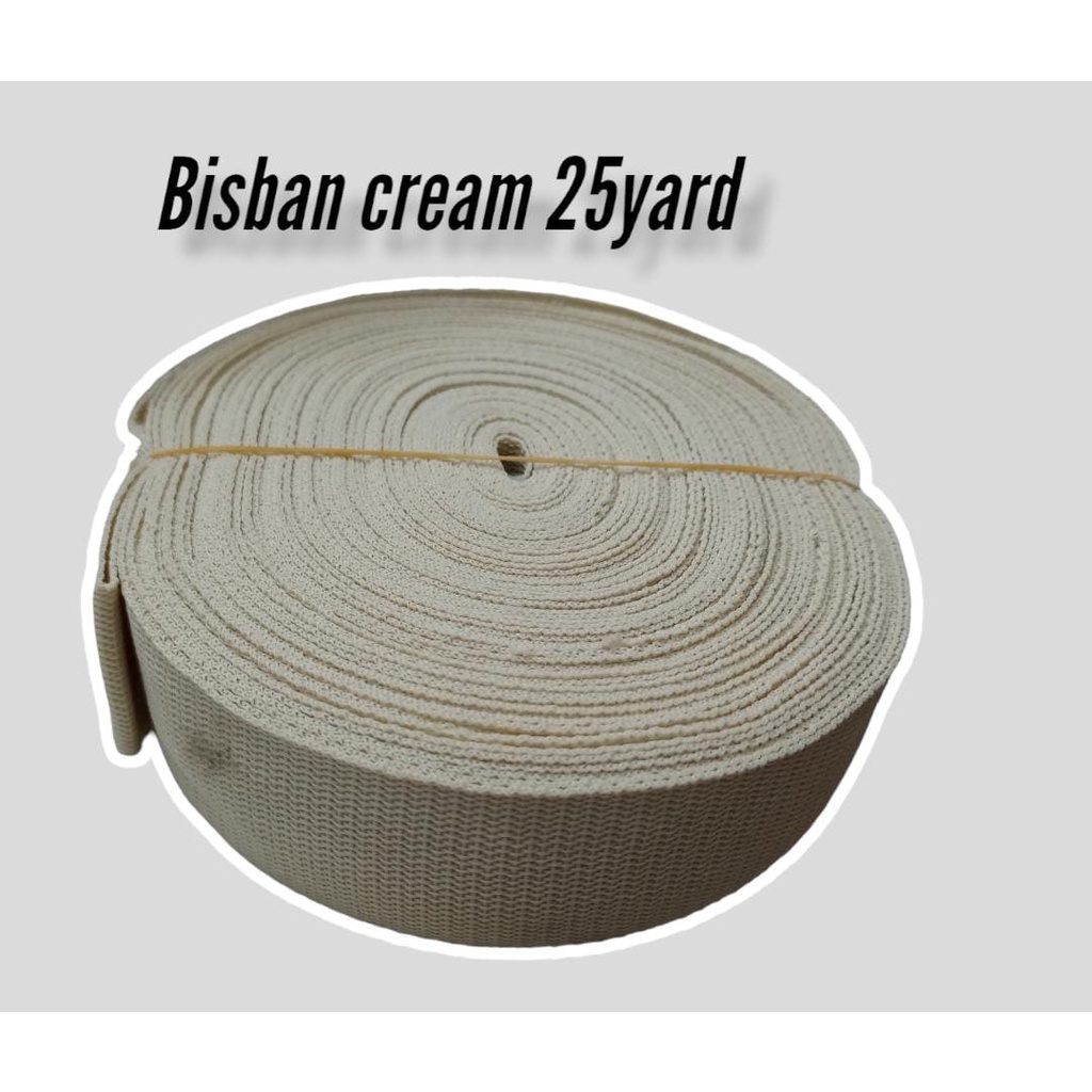 

Bisban Cream Lebar 3.8cm Panjang 25yard