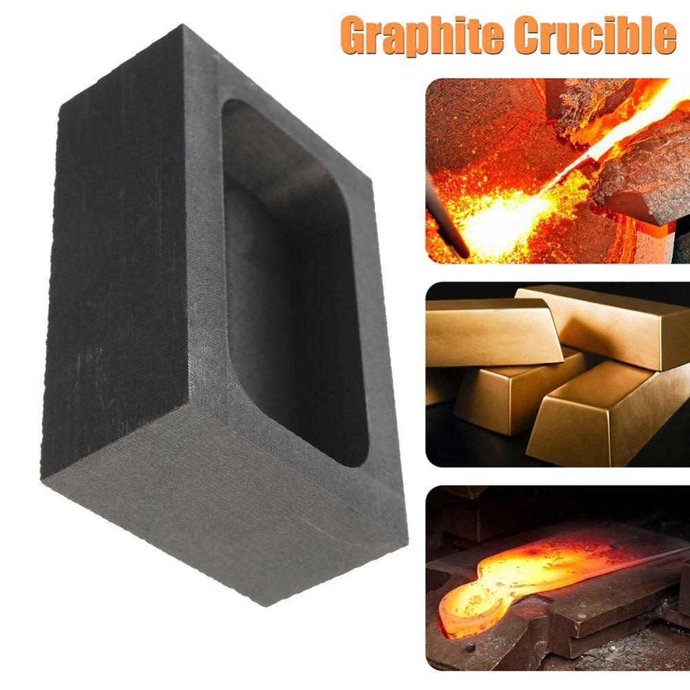 [Elegan] Graphite Crucible 5OZ Scrap Leleh Untuk Emas Perak 55*37*20mm Bangunan Logam