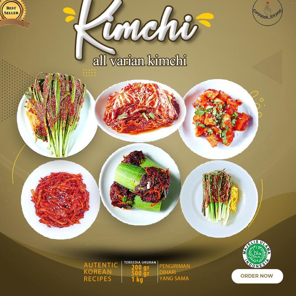 

✨Grosir✨ Oppaya Store - Kimchi 200 Gram Fresh Makanan Korea Kimchi Halal Korea 