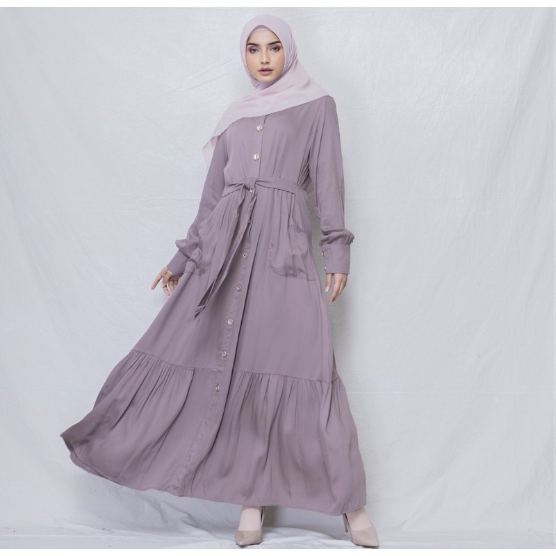 Button Dress Anggianirini X Aznii Official I Dress Wanita Kekinian Casual