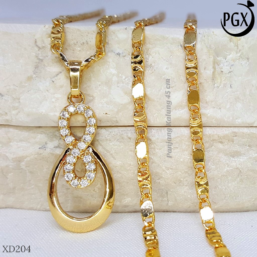 PGX Kalung Wanita Xuping Aksesoris Fashion Perhiasan Lapis Emas XD204