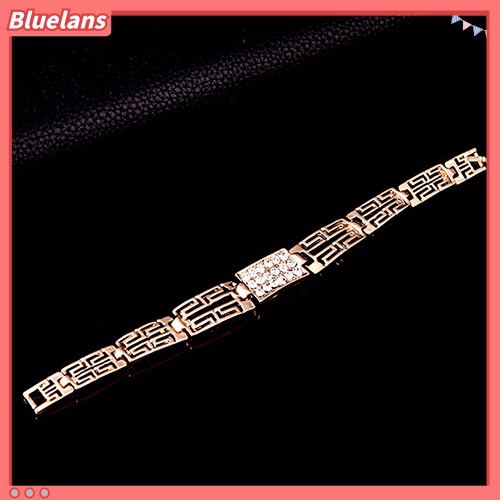 Bluelans Evening Party Crystal Hollow Out Necklace Earring Bracelet Ring Jewelry Set