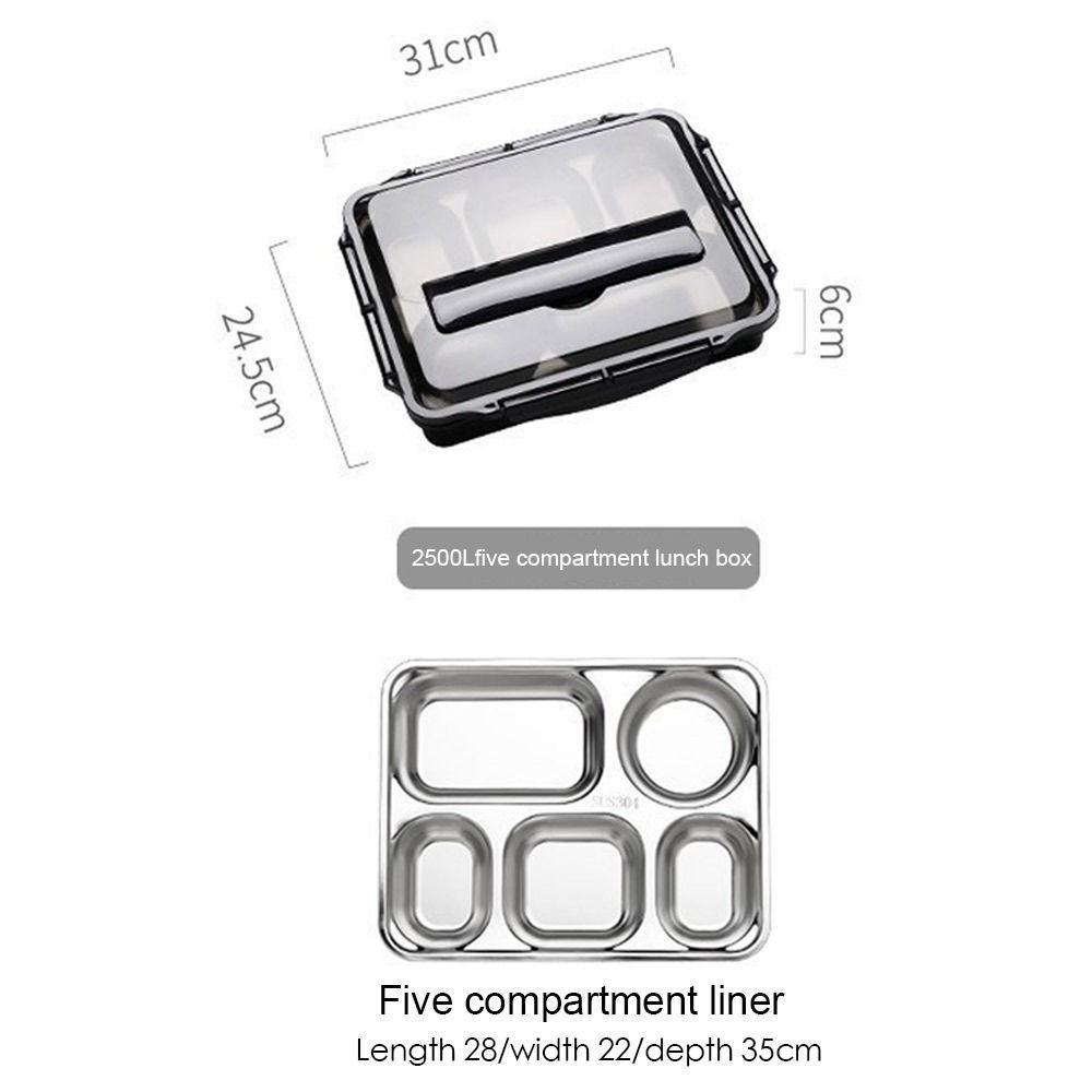 Solighter Insulation Lunch Box Ironing Thermal Insulation Kotak Makan Kerja Persegi